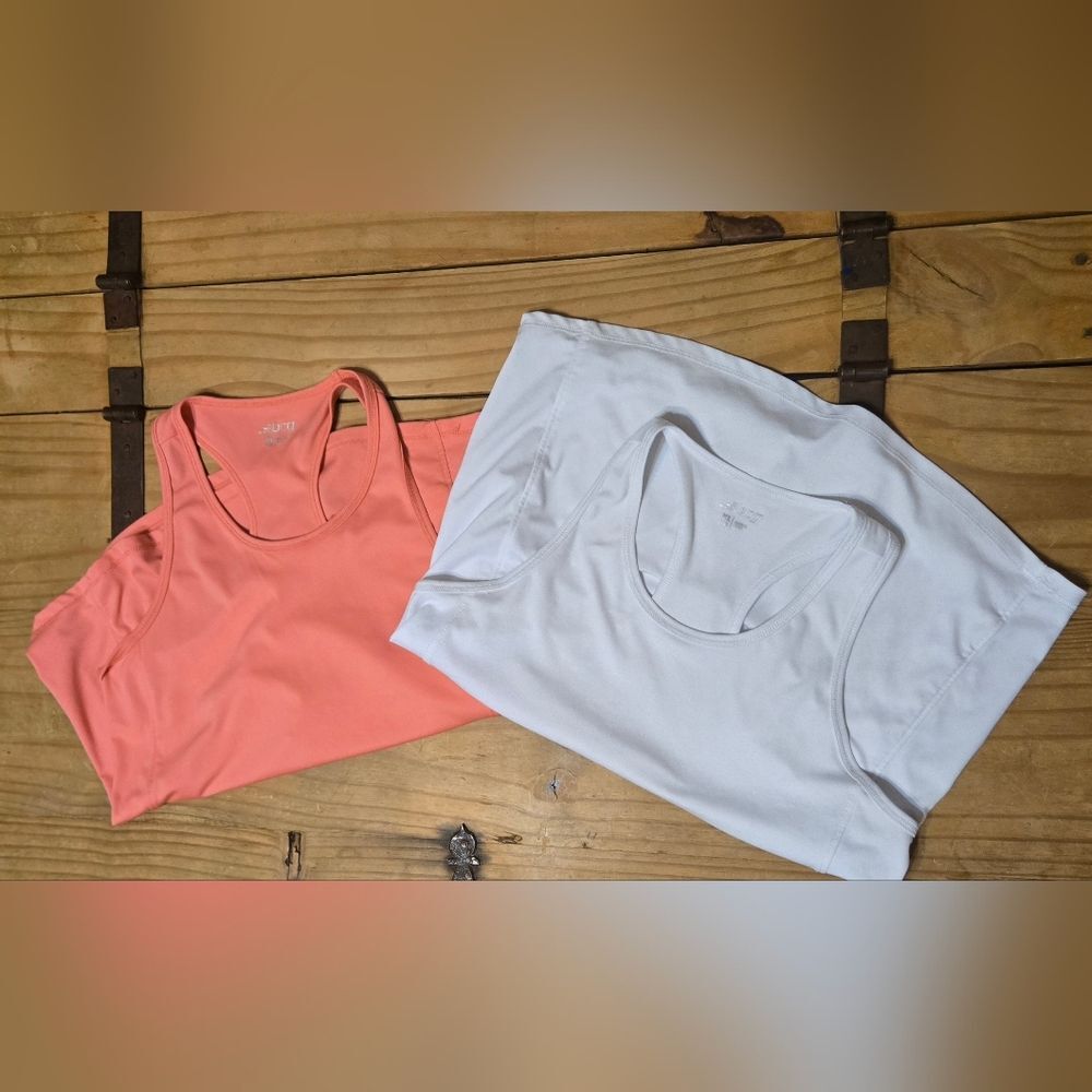BCG Women's Tank Tops in Coral and White